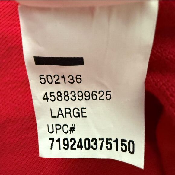 Izod Men’s Classic Red Polo Golf Shirt Size Large - Preloved - Picture 9 of 9